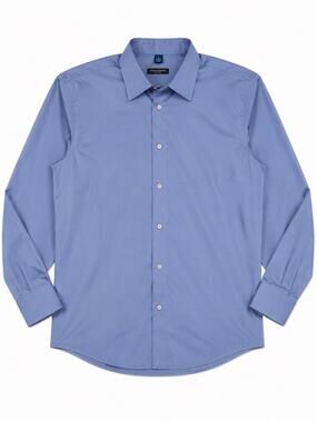 Botany 500 Men’s Large Blue Long Sleeve Button Up Dress Shirt Classic